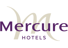 logo mercure hôtel de forme rectangulaire